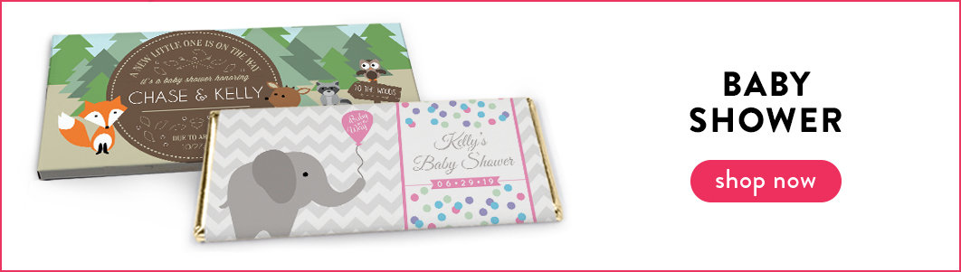 personalized baby shower candy bar wrappers and boxes