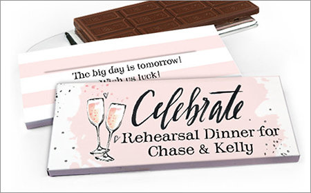 Personalized Gift Box with Candy Bar Rehearsal Dinner