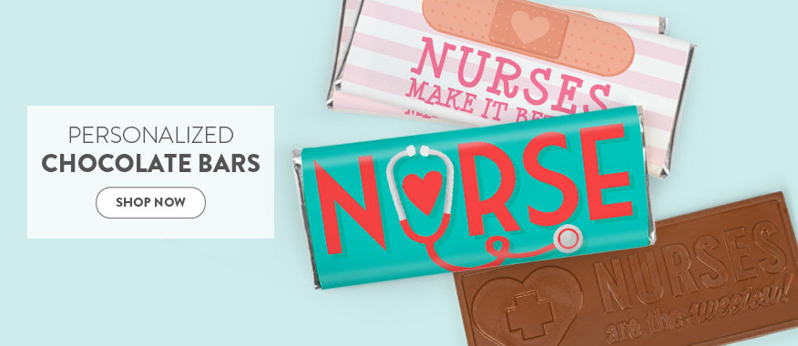 Personalized Nurse Appreciation Wrapped Candy Bars