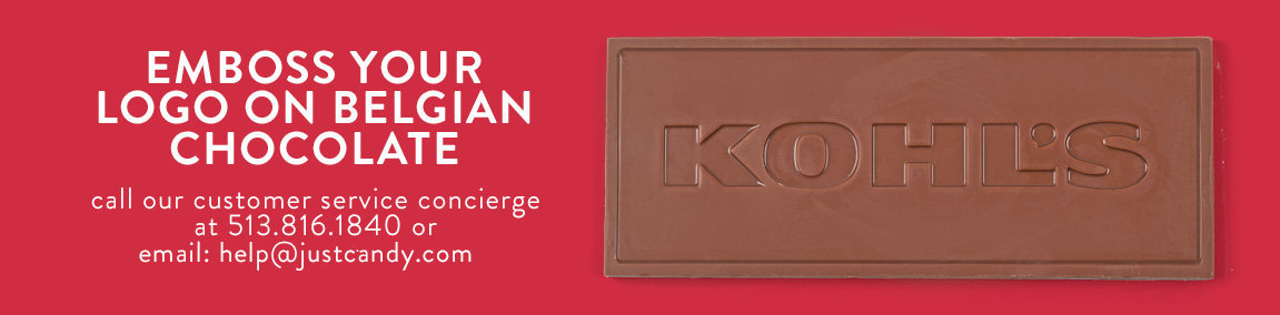 emboss Your logo on belgian chocolate