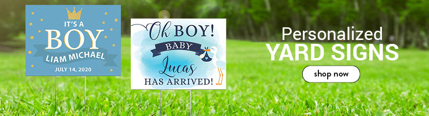 Boy Birth Announcement Yard Signs