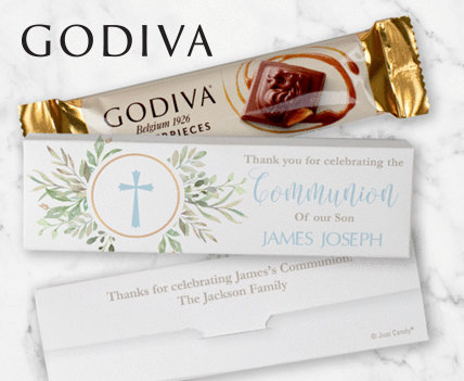 Personalized First Holy Communion Godiva Bars in a Gift Box