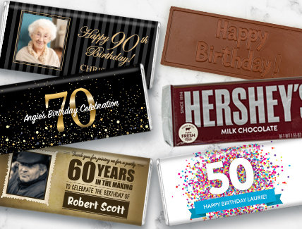 Personalized Birthday Chocolate Bars