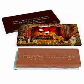 Deluxe Personalized Christmas Santa's Puppy Chocolate Bar in Gift Box