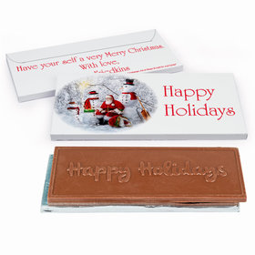 Deluxe Personalized Christmas Santa's Gift Chocolate Bar in Gift Box