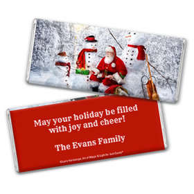 Personalized Christmas Santa's Gifts Chocolate Bar & Wrapper