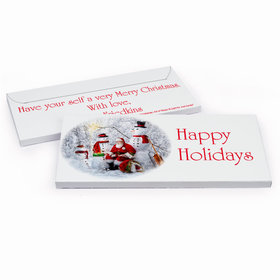 Deluxe Personalized Christmas Santa's Gift Candy Bar Favor Box