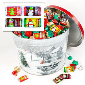 Snow Covered Mill 10 lb Hershey's Holiday Mix Tin