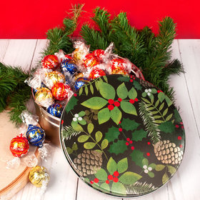 Golden Pinecones Christmas Gift Tin Lindt Truffles (45pcs)