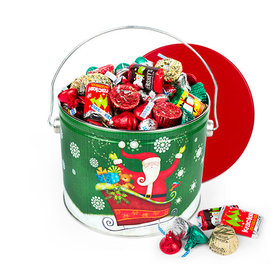Sparkly Santa 3.5 lb Hershey's Holiday Mix Tin