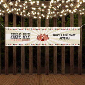 Personalized Circus Birthday 5 Ft. Banner