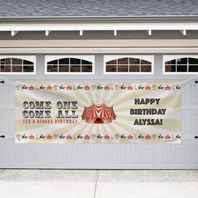 Personalized Circus Birthday Giant Banner