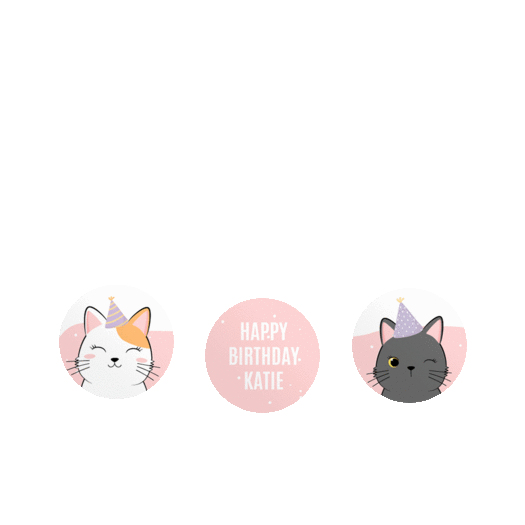 Personalized Cat Birthday 3/4" Stickers for Hershey's Kisses - Happy Purrr-thdays