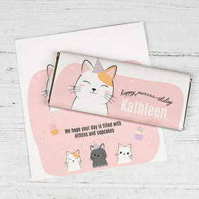Personalized Cats Birthday Chocolate Bar Wrappers