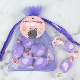 Personalized Cat Birthday Taffy Organza Bags Favor - Happy Purrr-thday
