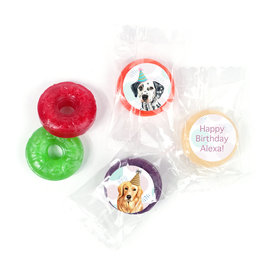 Personalized Kids Birthday Dogs 5 Flavor Hard Candy Monograms (300 Pack)