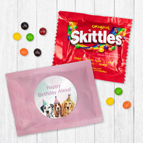 Personalized Dog Birthday Skittles Favor - Dog Party
