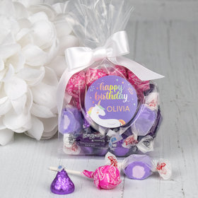 Personalized Kids Birthday Purple Unicorn Goodie Bag