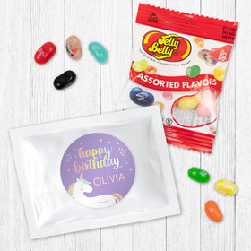 Personalized Unicorn Birthday Jelly Belly Jelly Beans Favor - Rainbow Unicorn