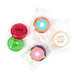 Personalized Donut Birthday Life Savers 5 Flavor Hard Candy - Donut Party