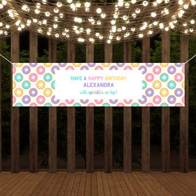Personalized Donut Birthday Donut Party - 5 Ft. Banner