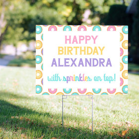 Personalized Kids Birthday Donuts Yard Sign