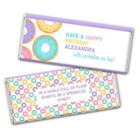 Personalized Donut Birthday Chocolate Bar & Wrapper - Donut Party