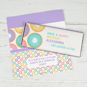 Personalized Donut Birthday Standard Chocolate Bar Wrappers Only - Donut Party