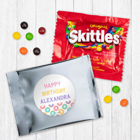 Personalized Donut Skittles Favor - Donut Party