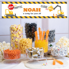 Personalized Construction Birthday Deluxe Candy Buffet - Construction