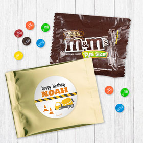 Personalized Construction Birthday Milk Chocolate M&Ms Favor - Construction