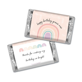 Personalized Rainbow Birthday Hershey's Miniatures Wrappers Watercolor Rainbows