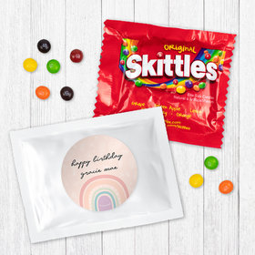 Personalized Rainbow Birthday Skittles Favor - Watercolor Birthday