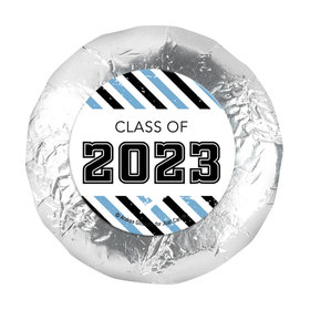 Personalized Graduation School Spirit Stripes 1.25" Stickers (48 Stickers)