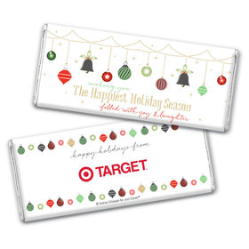 Personalized Christmas Happiest Ornaments Chocolate Bar & Wrapper