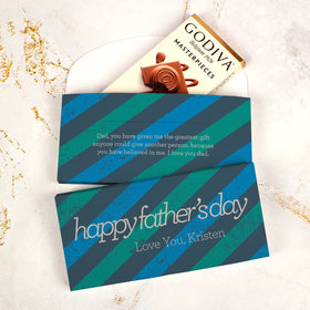 Personalized Father's Day Strength in Stripes Godiva Chocolate Bar in Gift Box (3.1oz)