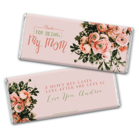 Personalized Mother's Day Thank You Bouquet Chocolate Bar & Wrapper