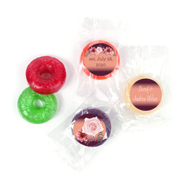 Personalized Wedding Blushing Burgundy LifeSavers 5 Flavor Hard Candy