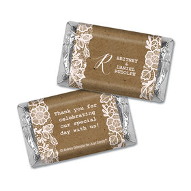 Personalized Wedding Floral Lace Hershey's Miniatures