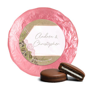 Personalized Wedding Botanical Border Chocolate Covered Oreos