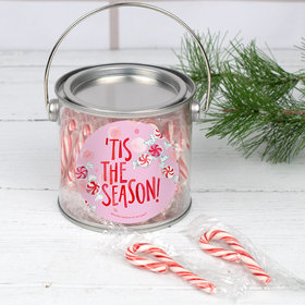 Christmas 'Tis the Season Candy Cane Paint Can