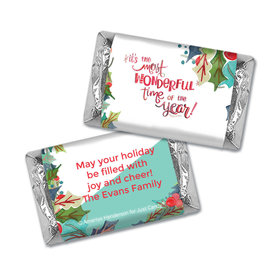 Personalized Christmas Wonderful Time Mini Wrappers