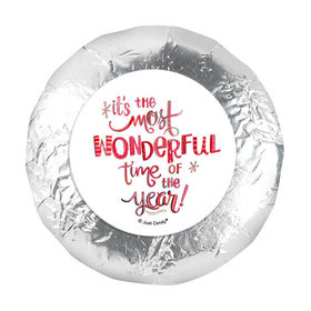 Personalized Christmas Wonderful Time 1.25" Stickers (48 Stickers)