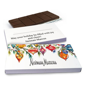 Deluxe Personalized Christmas Add Your Logo Ornaments Chocolate Bar in Gift Box (3oz Bar)