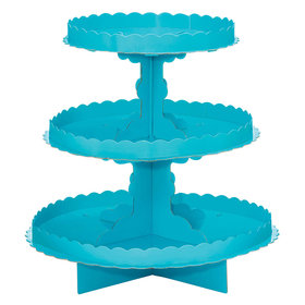 3 Tier Cupcake Stand - Caribbean Blue