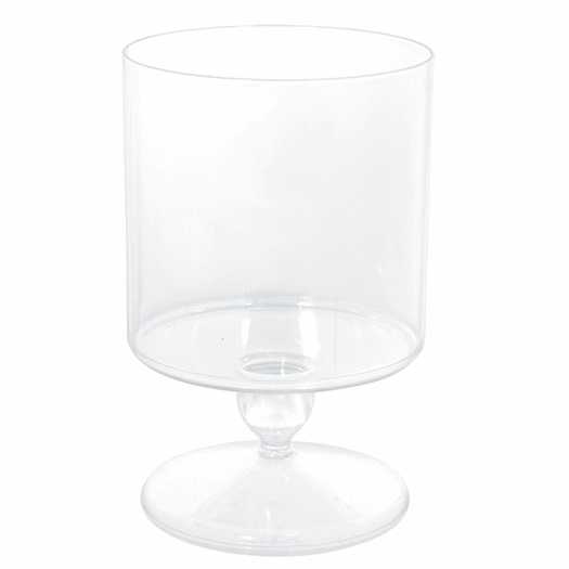 Clear Plastic Pedestal Cylinder Container 48oz