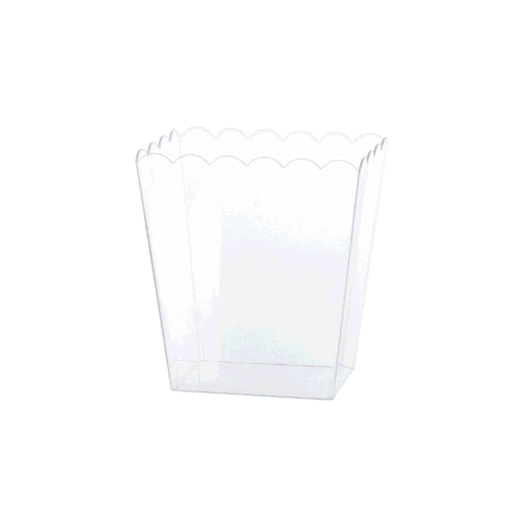Medium Plastic 50oz Scalloped Container