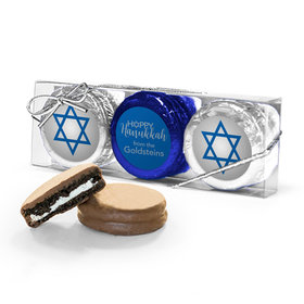 Personalized Happy Hanukkah 3Pk Chocolate Covered Oreo Cookies