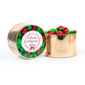 Personalized Merry Christmas Chocolate Minis Plastic Tin