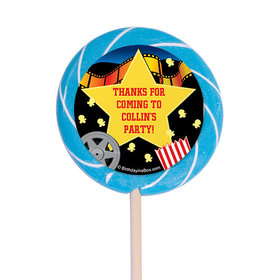 Movie Party Personalized 3" Lollipops (12 Pack)